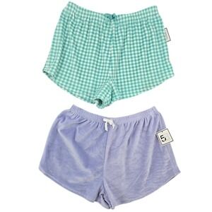 5B Style‎ Women's Lounge Sleep Shorts 2-Pack Size LARGE NWT Pastel Colors